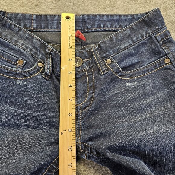 BKE Madison Skinny Jeans Womens Size 26x31.5 Dark Wash Embroidered Stretch - Picture 11 of 12